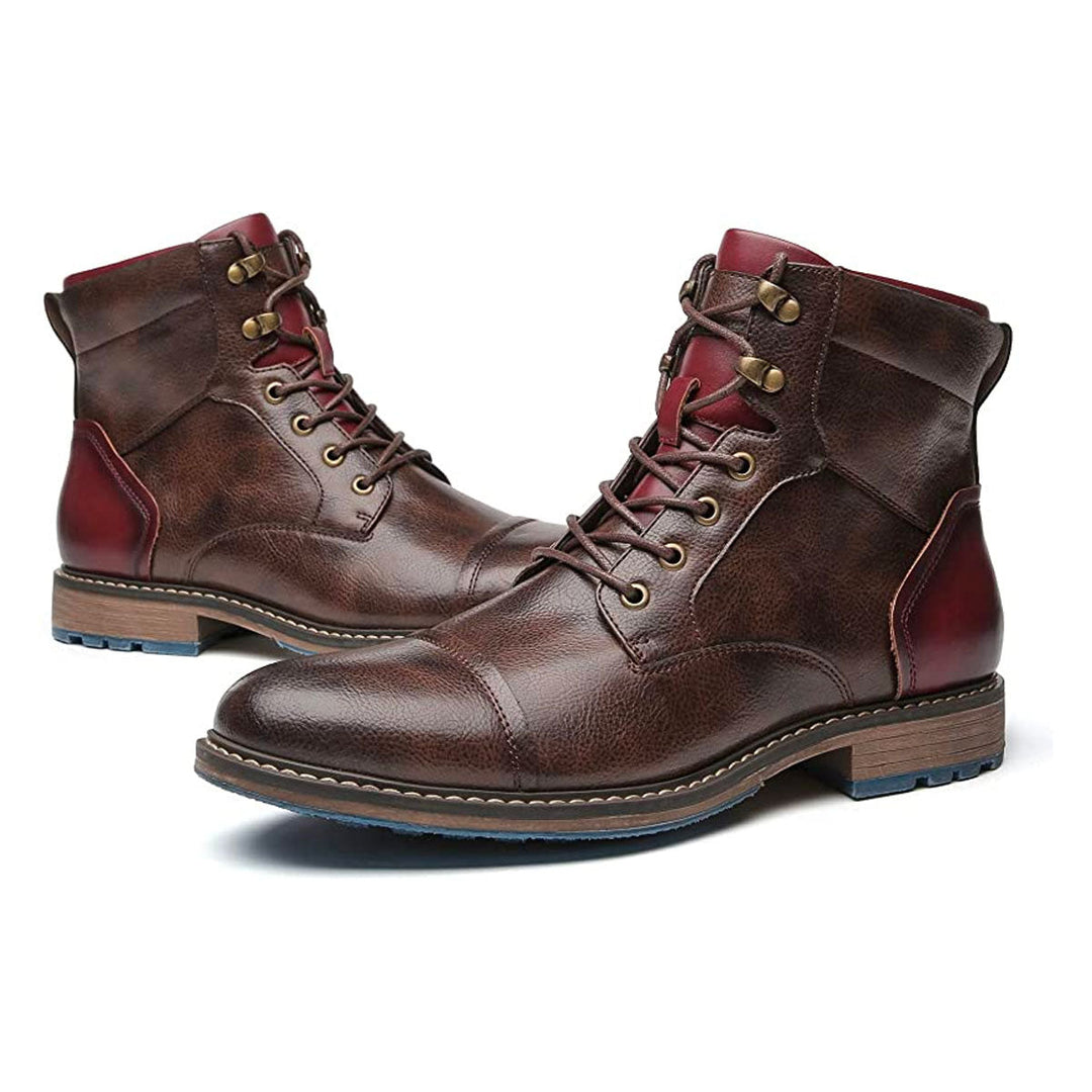Heren Dress Boots Met Vetersluiting & Rits