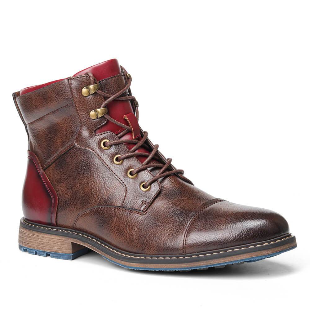 Heren Dress Boots Met Vetersluiting & Rits