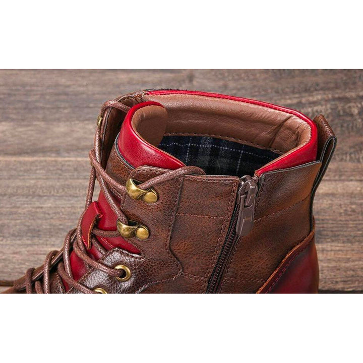 Heren Dress Boots Met Vetersluiting & Rits