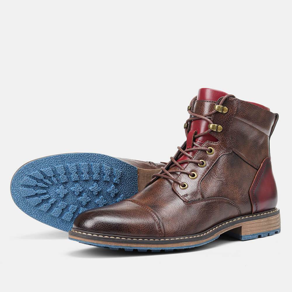 Heren Dress Boots Met Vetersluiting & Rits