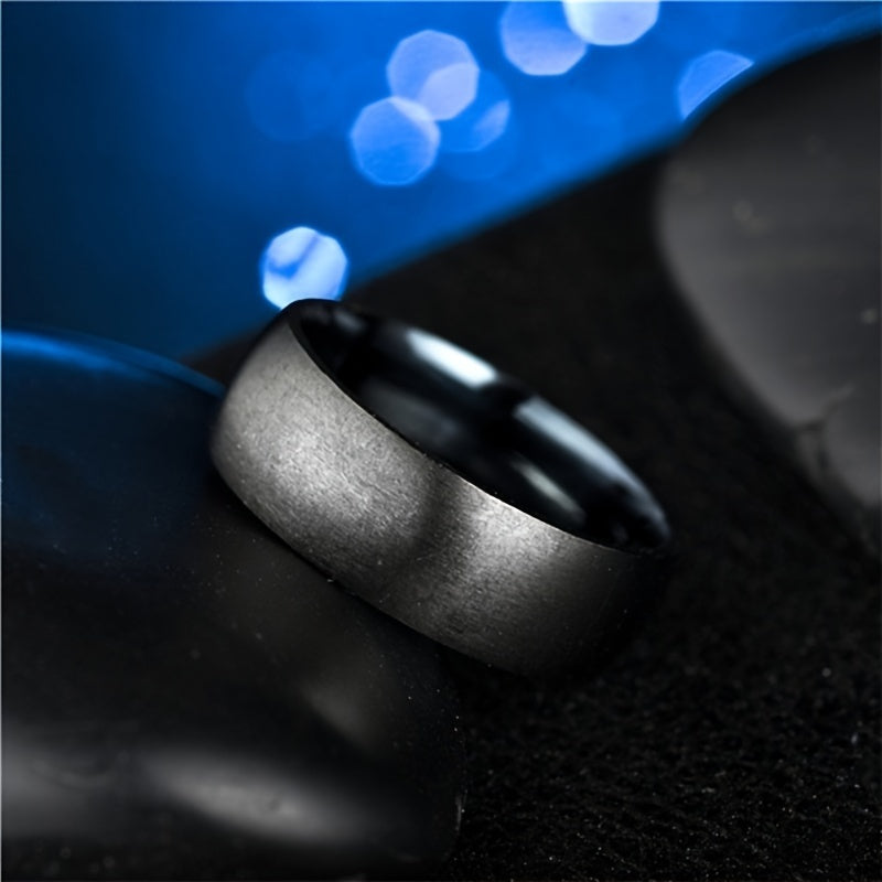 Milan | Luxe matte zwarte herenring