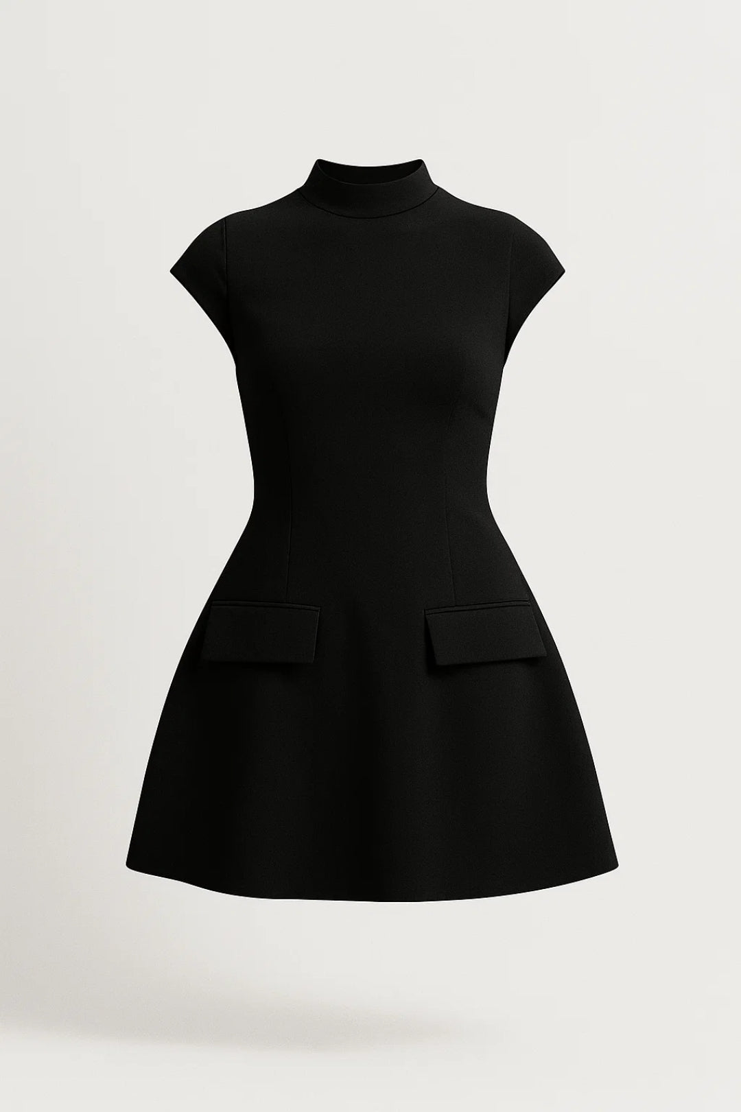 Mini Jurk Dames A-Lijn Opstaande Kraag Getailleerd Casual