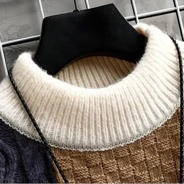 Alice - Elegante Patchwork-Trui