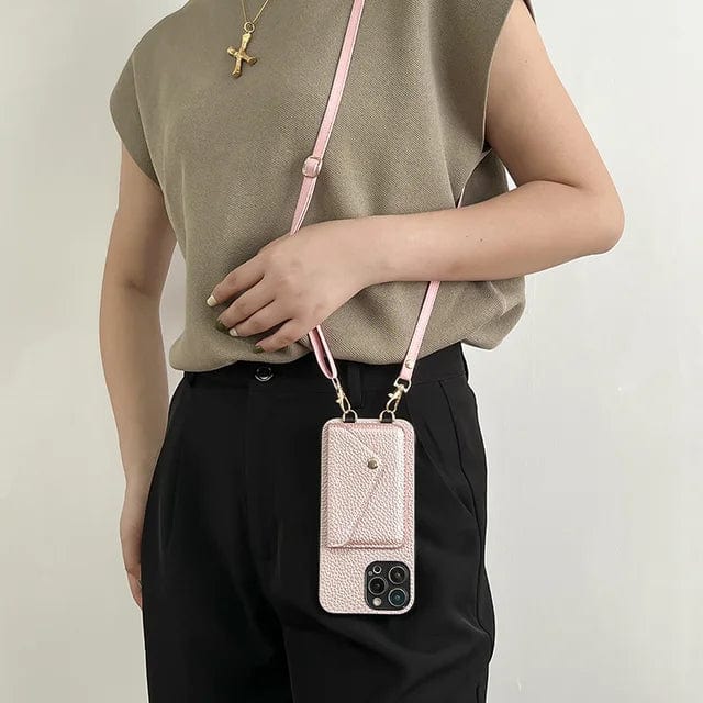 Luxe Dames Crossbody Telefoonhoesje met Kaarthouder