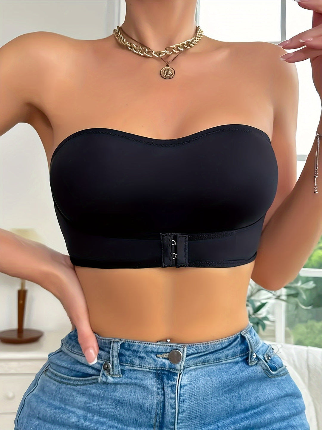 Naomi | Sportieve naadloze antislip bandeau bh