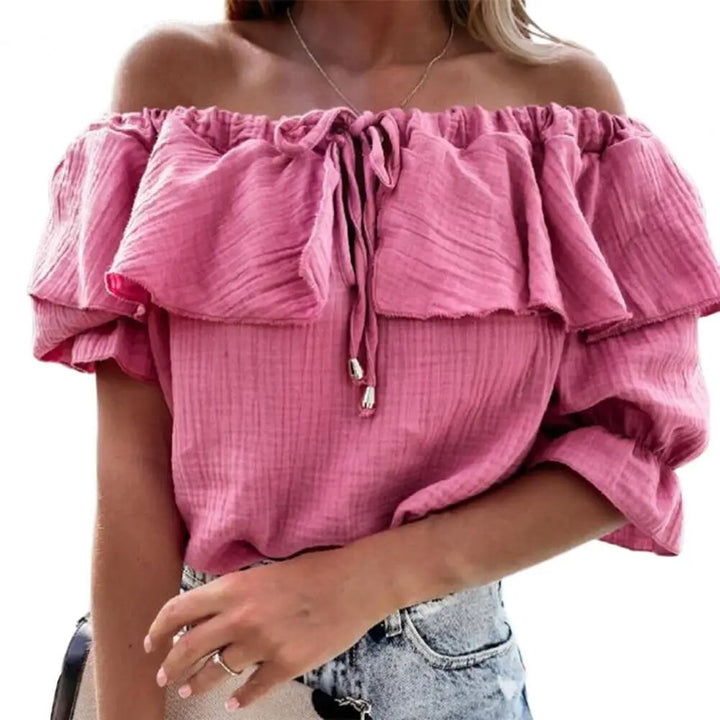 Casual blouse met ruches