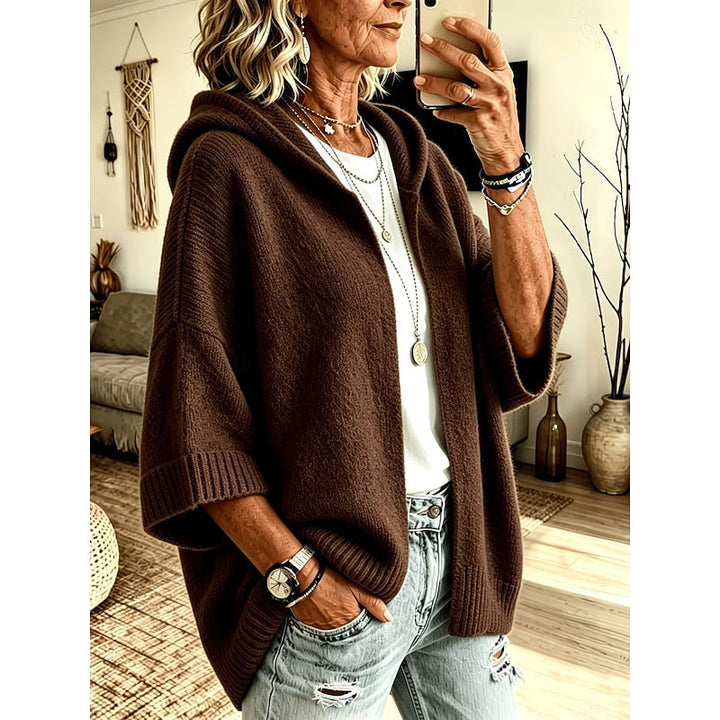 Harriet | Gezellige Hooded Open-Front Cardigan