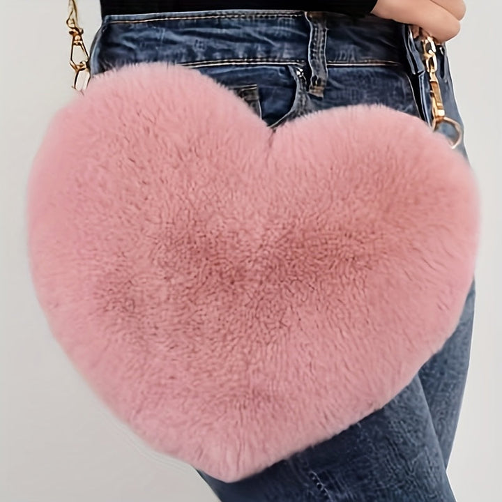 Nina | Schattige pluche hartvormige tas
