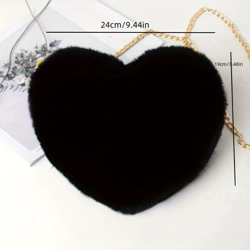 Nina | Schattige pluche hartvormige tas