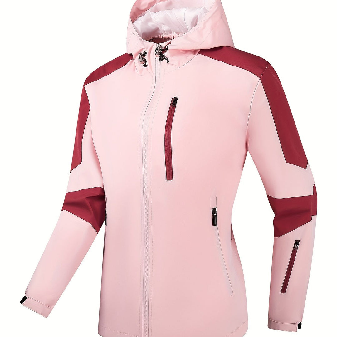 Nina | Sportieve dames outdoorjas met capuchon en ritszakken