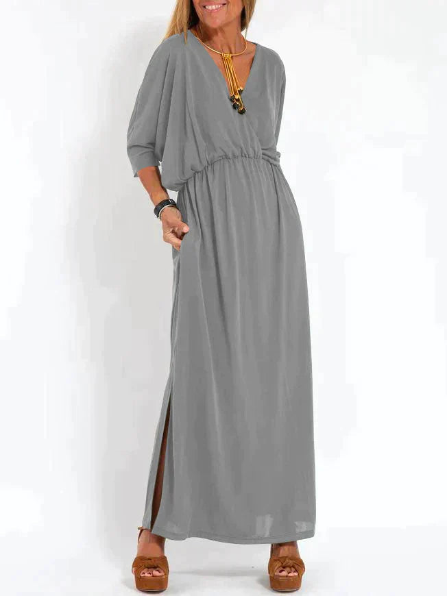 Nina | Zwarte elegante maxi-jurk