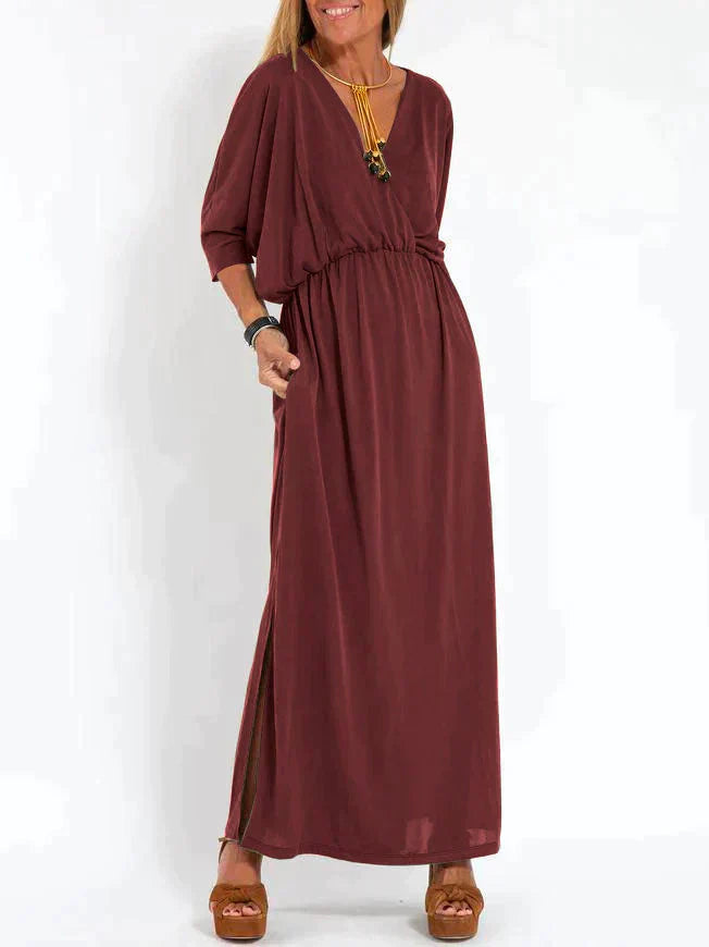 Nina | Zwarte elegante maxi-jurk