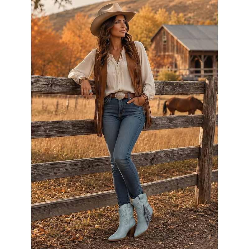 Corinne | Franje Western Enkellaarsjes