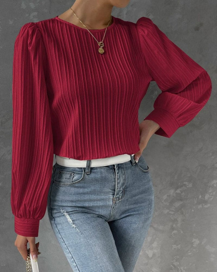 Olivia | Blouse met lantaarnmouwen