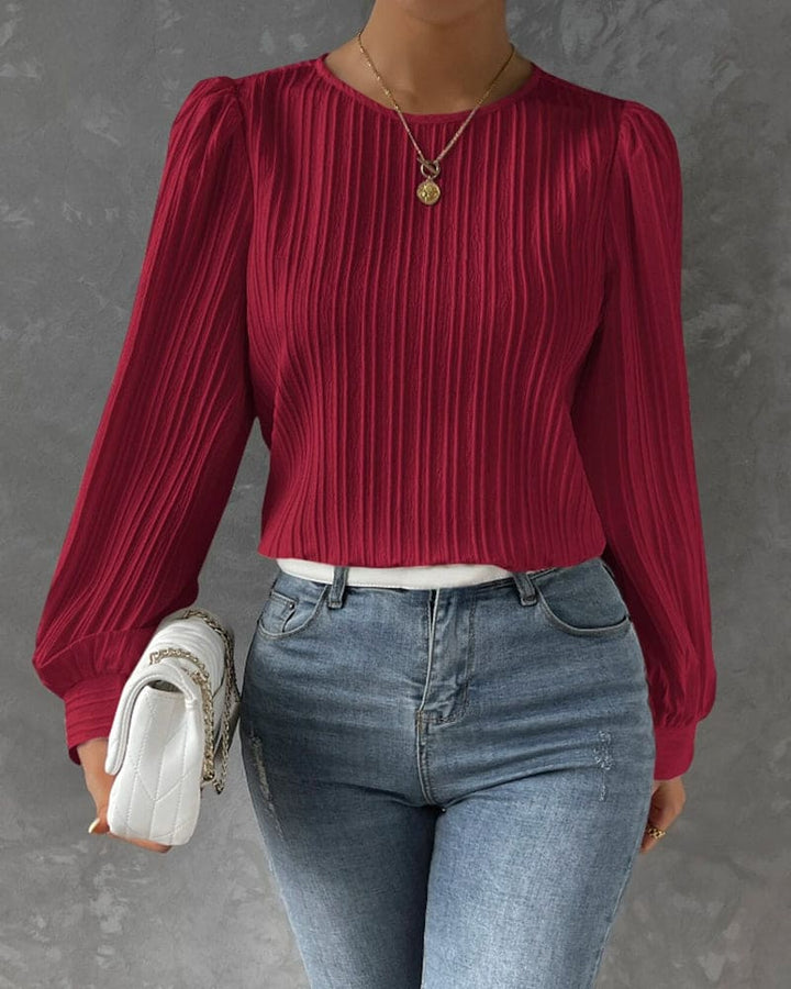 Olivia | Blouse met lantaarnmouwen