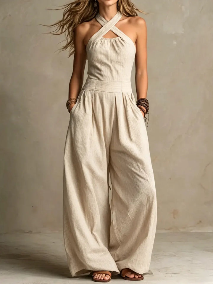 JUMPSUIT MET WIJDE PIJPEN VOOR VROUWEN