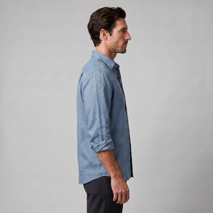 Overhemd Heren Oversized Lange Mouwen Casual