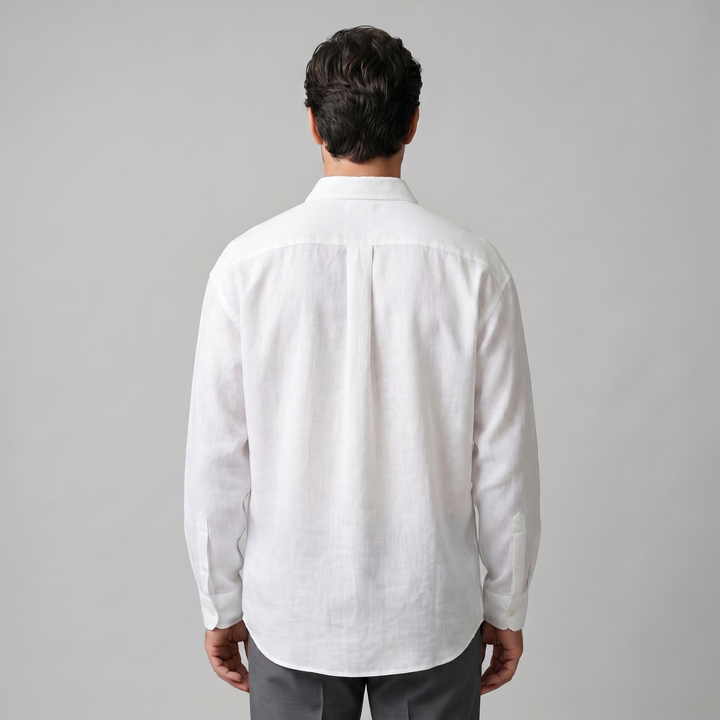 Overhemd Heren Oversized Lange Mouwen Casual