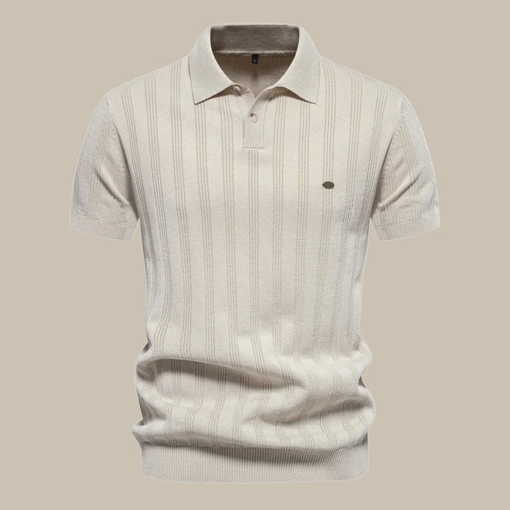 Peutrey | Stijlvolle wollen polo met korte mouw