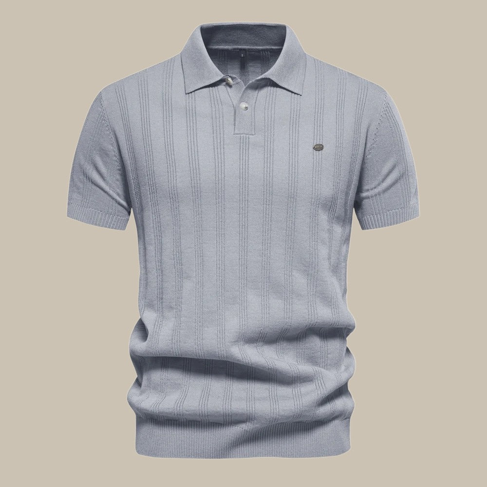 Peutrey | Stijlvolle wollen polo met korte mouw