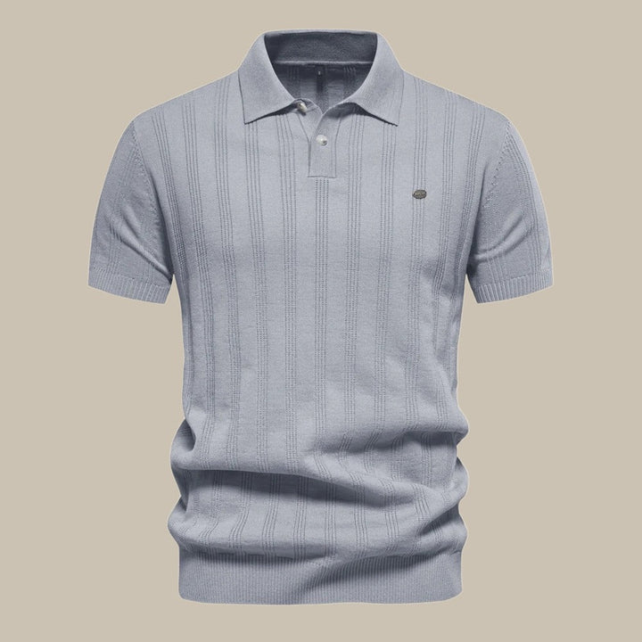 Peutrey | Stijlvolle wollen polo met korte mouw