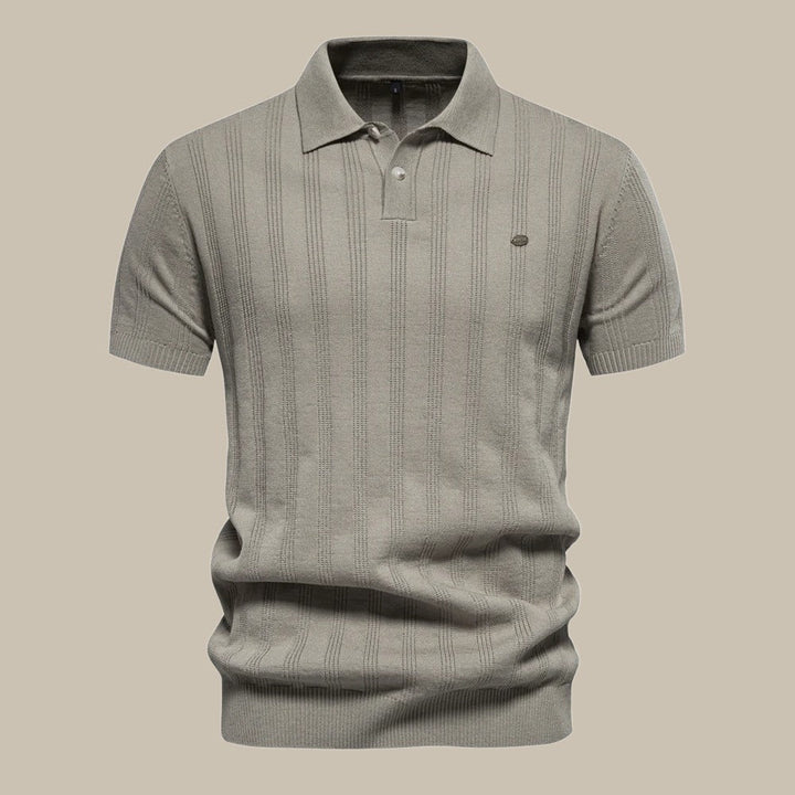 Peutrey | Stijlvolle wollen polo met korte mouw