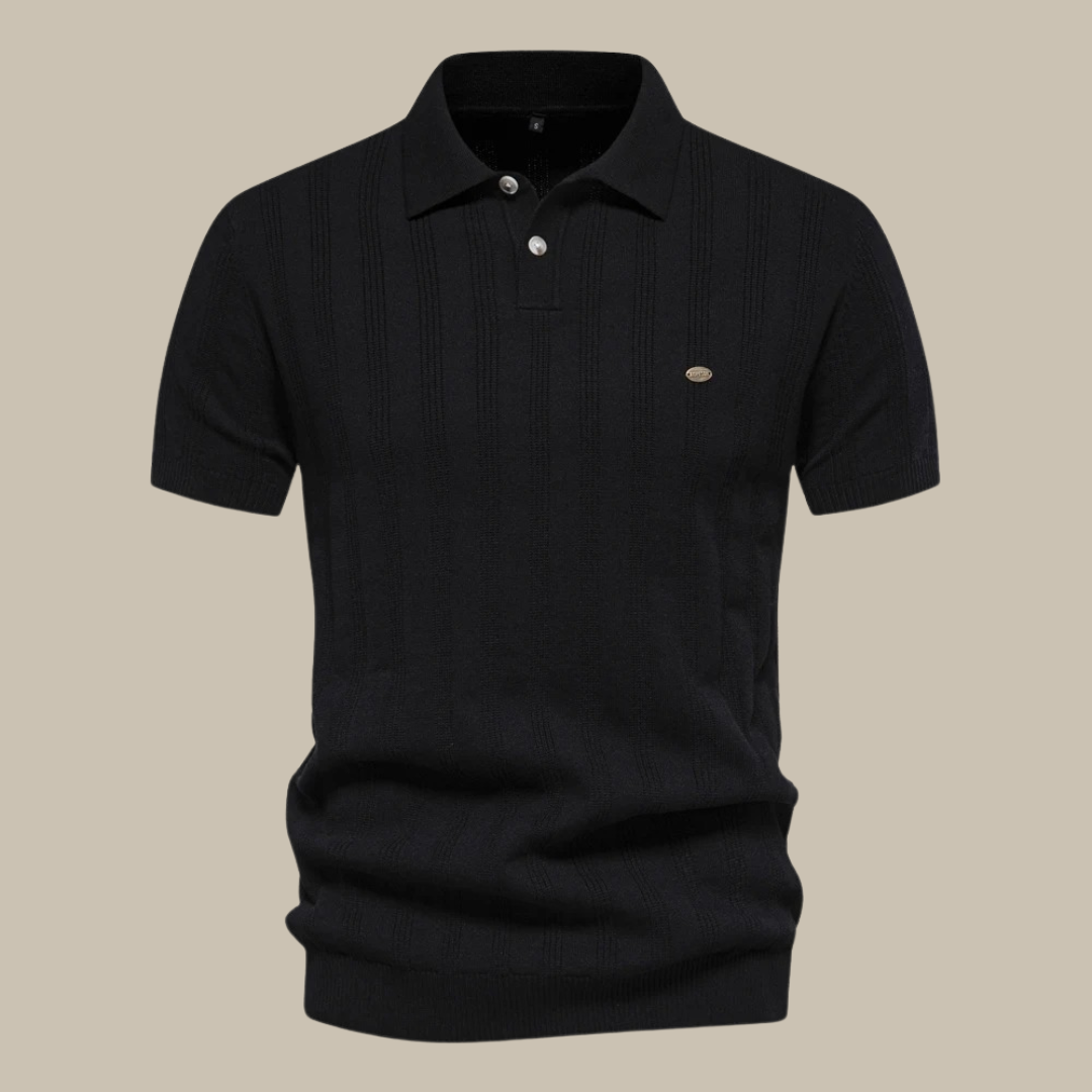 Peutrey | Stijlvolle wollen polo met korte mouw
