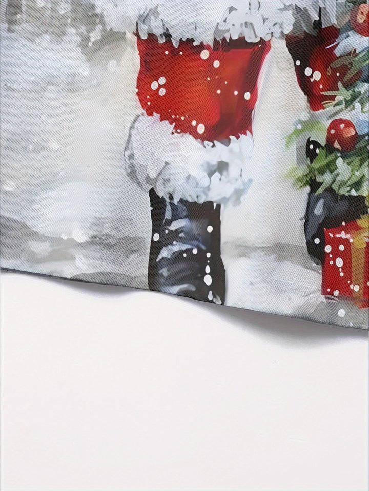Piet | Casual lange mouw polo met kerstprint