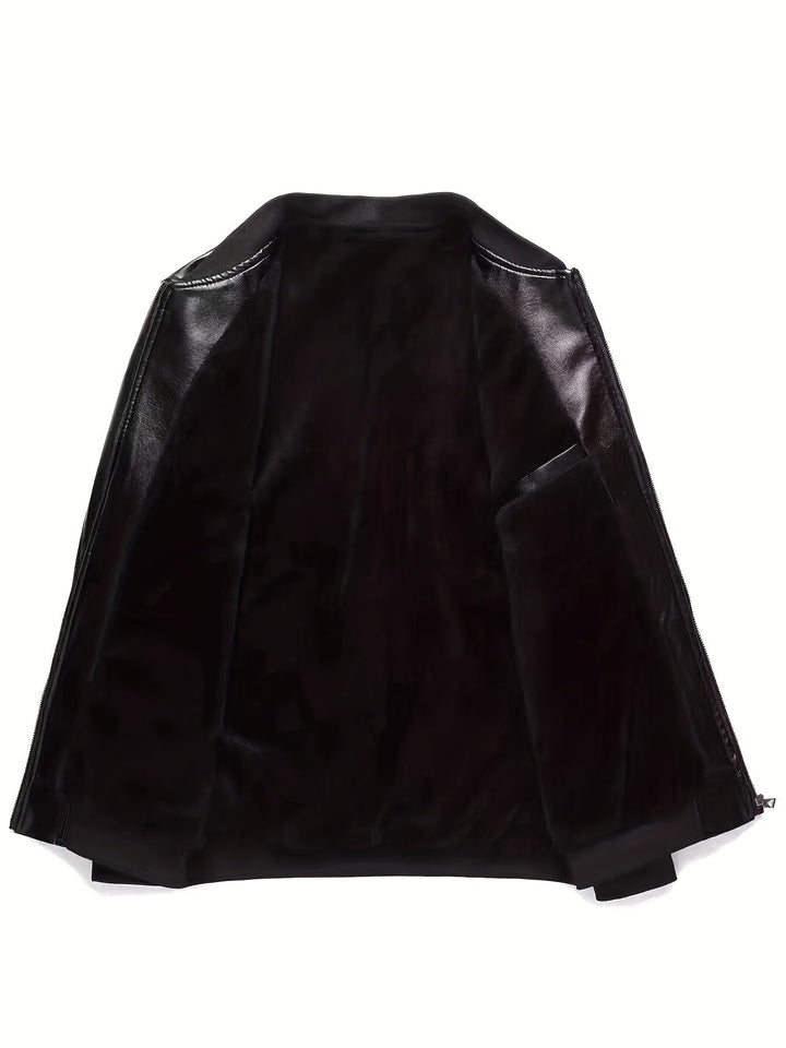 Piet | Klassiek design PU-jack in effen kleur