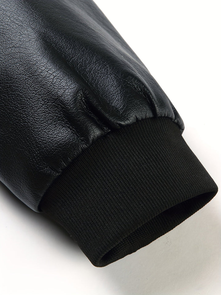 Piet | Klassiek design PU-jack in effen kleur