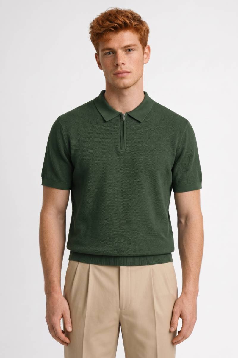 Polo Heren - Gebreide Stijl met Rits | Comfortabel