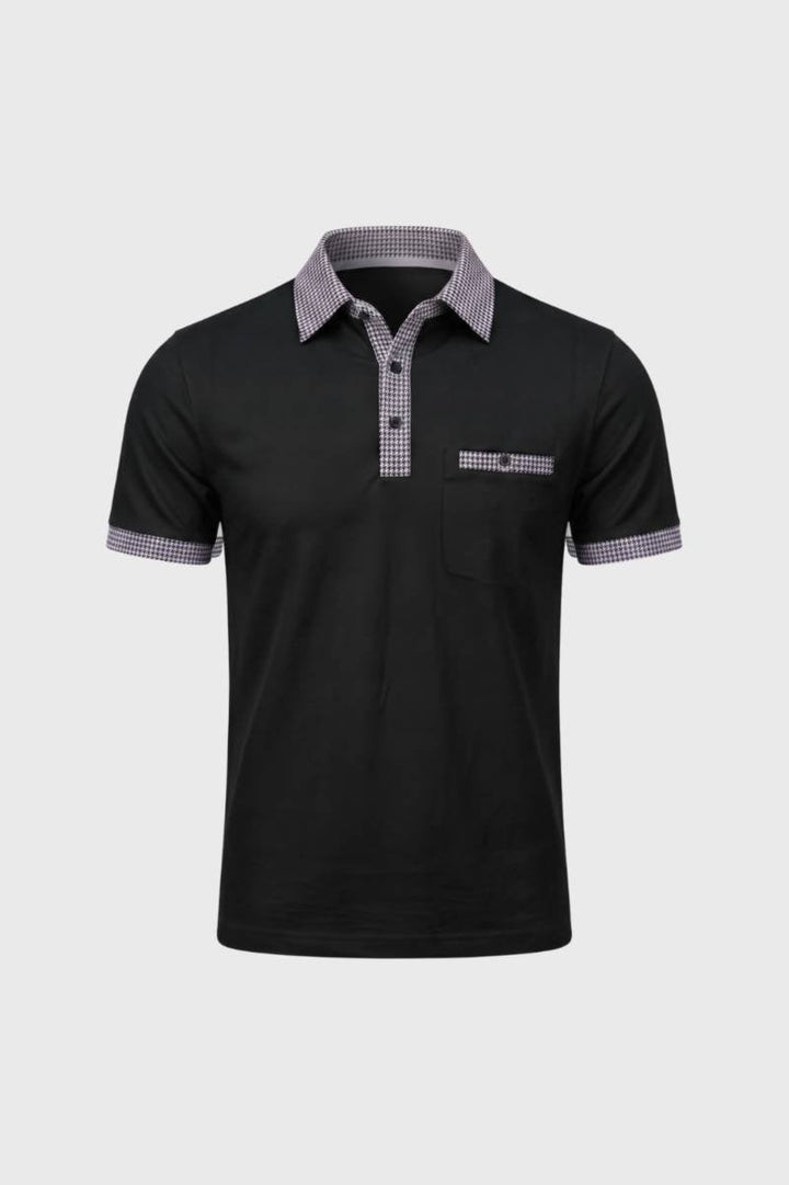 Polo Heren - Geruit Contrast | Korte Mouw