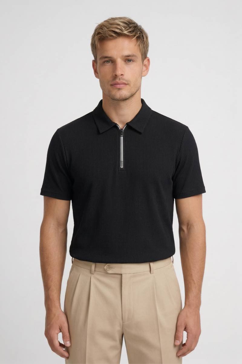 Polo Shirt Heren - Getailleerd met Rits | Casual Zakelijk