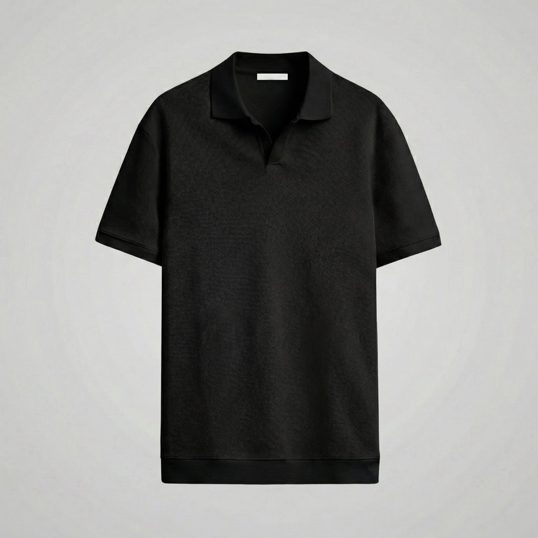 Polo Shirt Heren V-Hals Structured Casual Chic