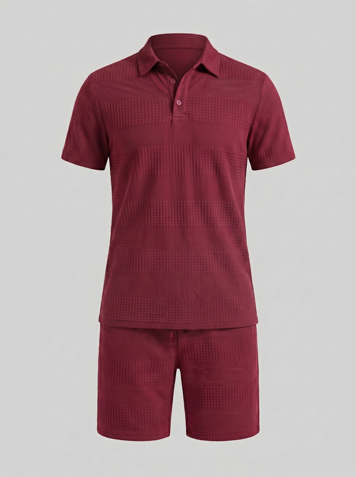 Poloshirt En Shorts Set Heren Casual Zomer