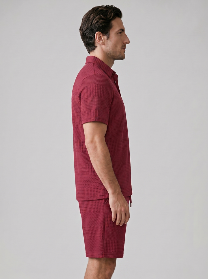Poloshirt En Shorts Set Heren Casual Zomer