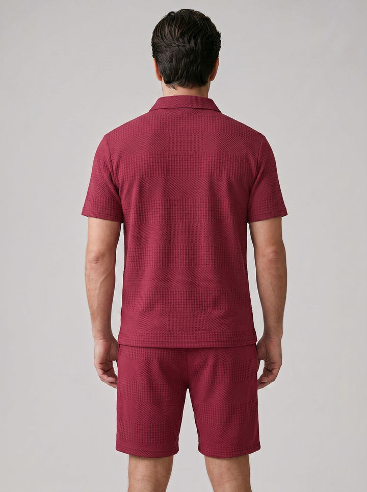 Poloshirt En Shorts Set Heren Casual Zomer