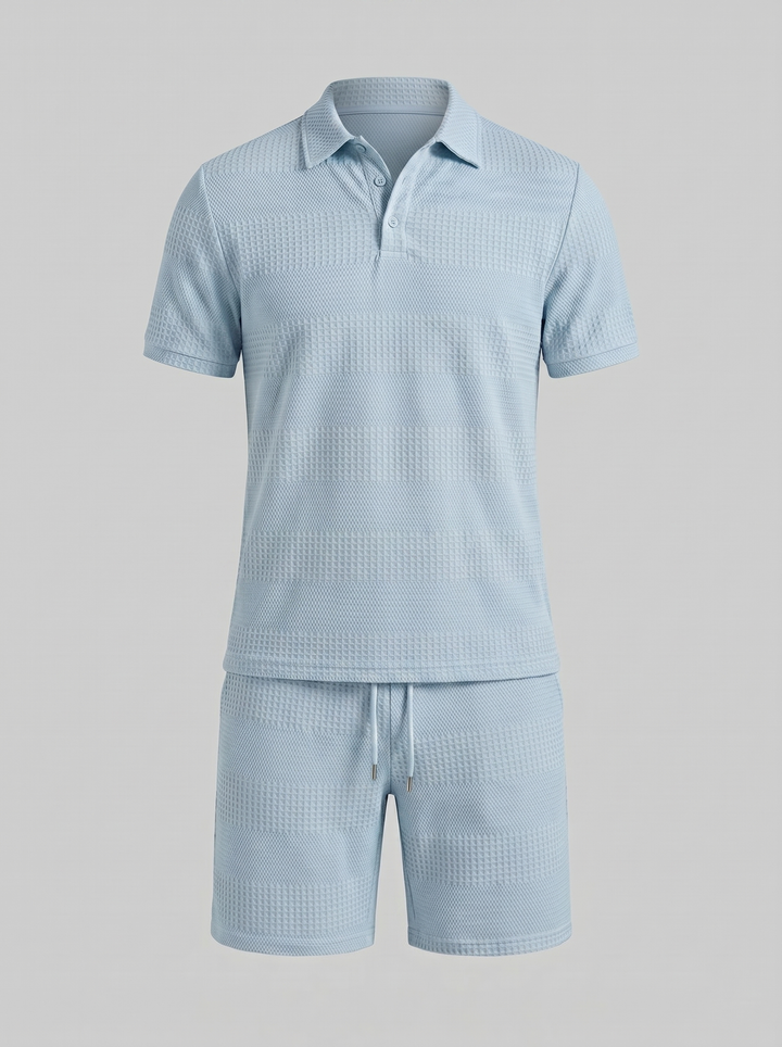 Poloshirt En Shorts Set Heren Casual Zomer