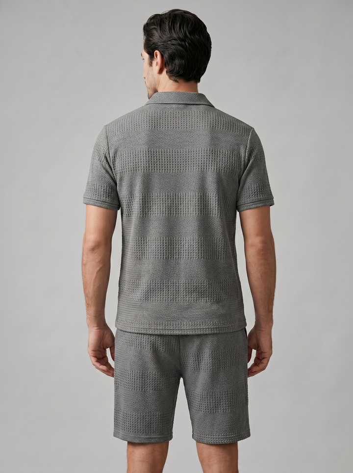 Poloshirt En Shorts Set Heren Casual Zomer