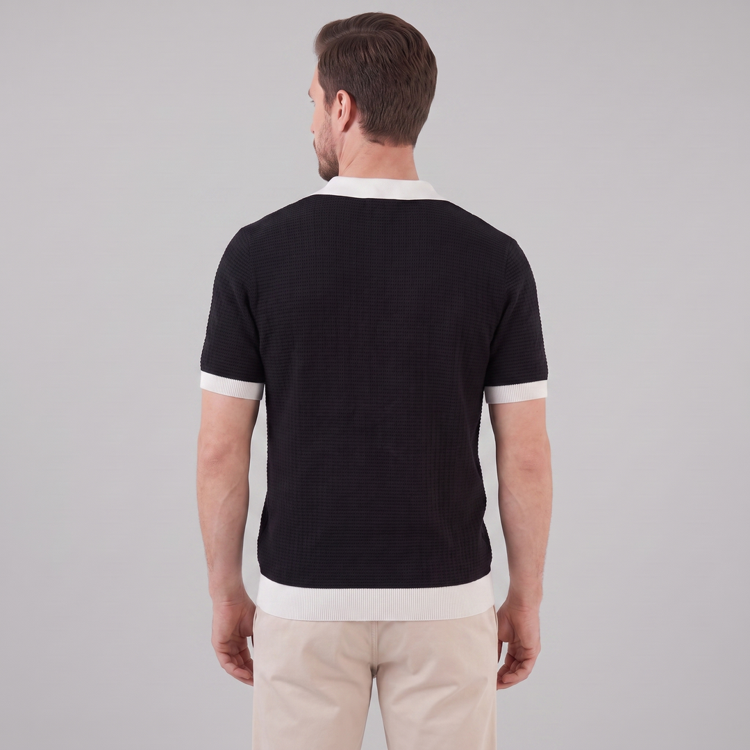 Poloshirt Heren Contrast Boorden Casual