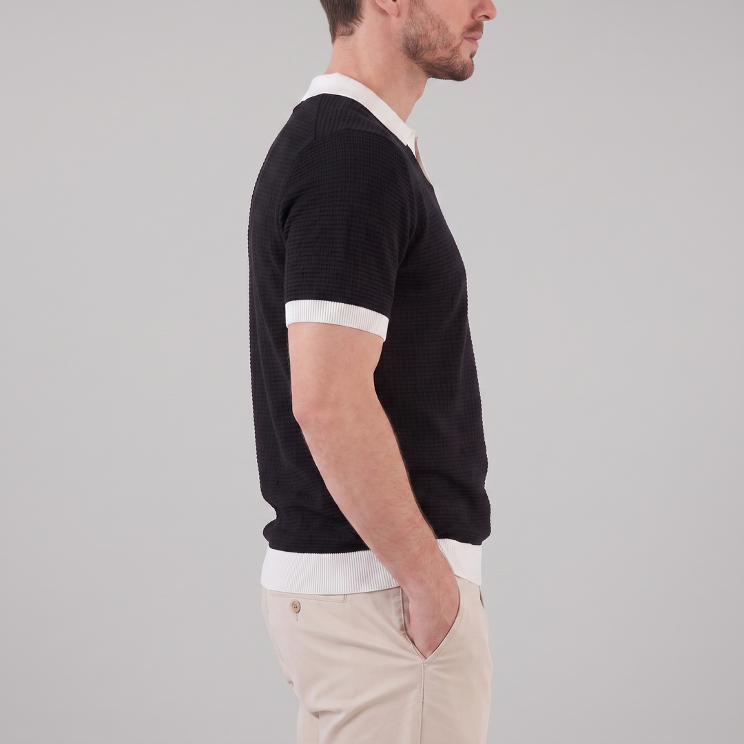 Poloshirt Heren Contrast Boorden Casual