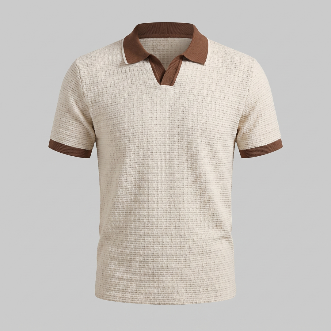 Poloshirt Heren Contrast Boorden Casual