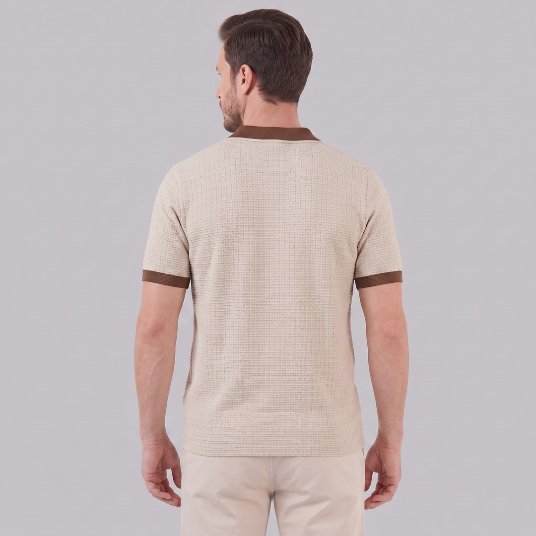 Poloshirt Heren Contrast Boorden Casual