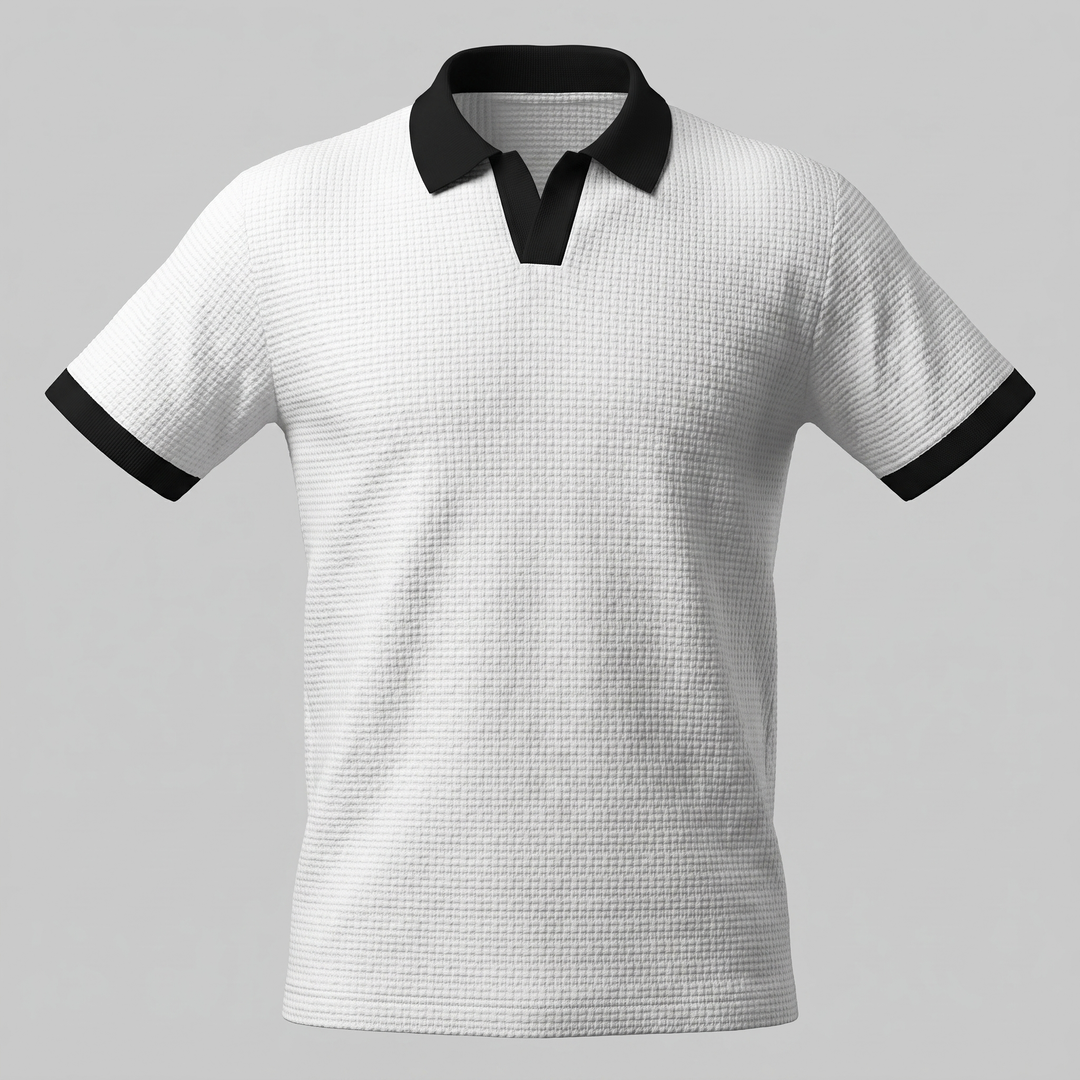 Poloshirt Heren Contrast Boorden Casual