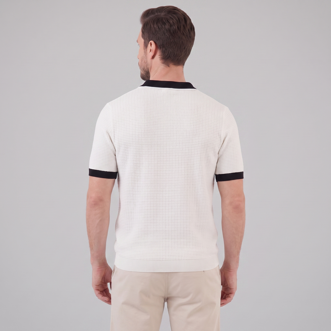 Poloshirt Heren Contrast Boorden Casual