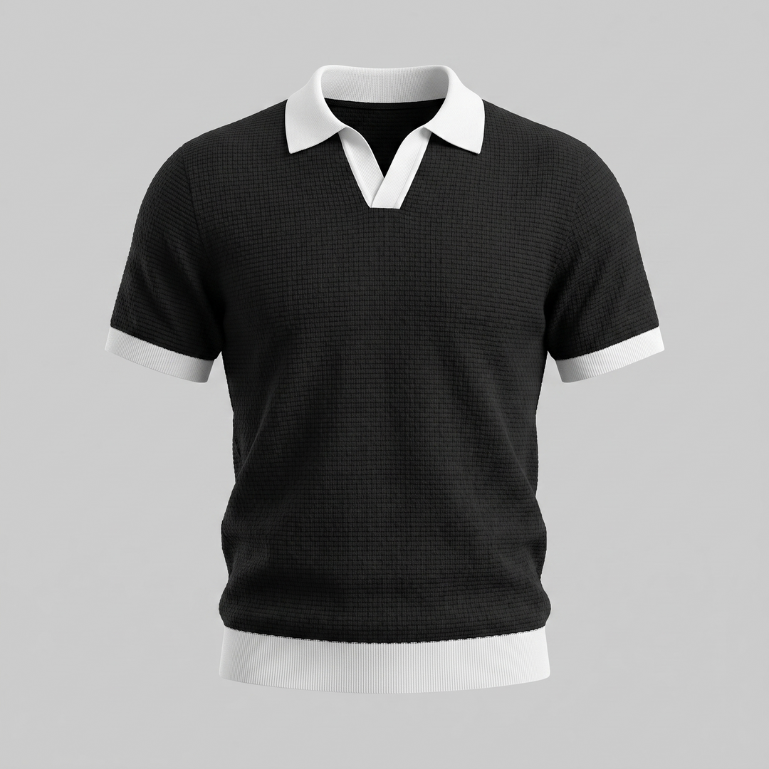 Poloshirt Heren Contrast Boorden Casual
