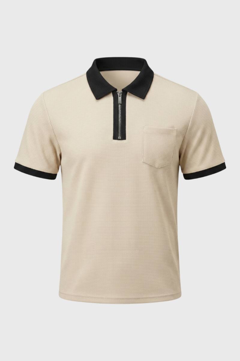Poloshirt Heren - Gestructureerd met Contrastkraag | Klassiek
