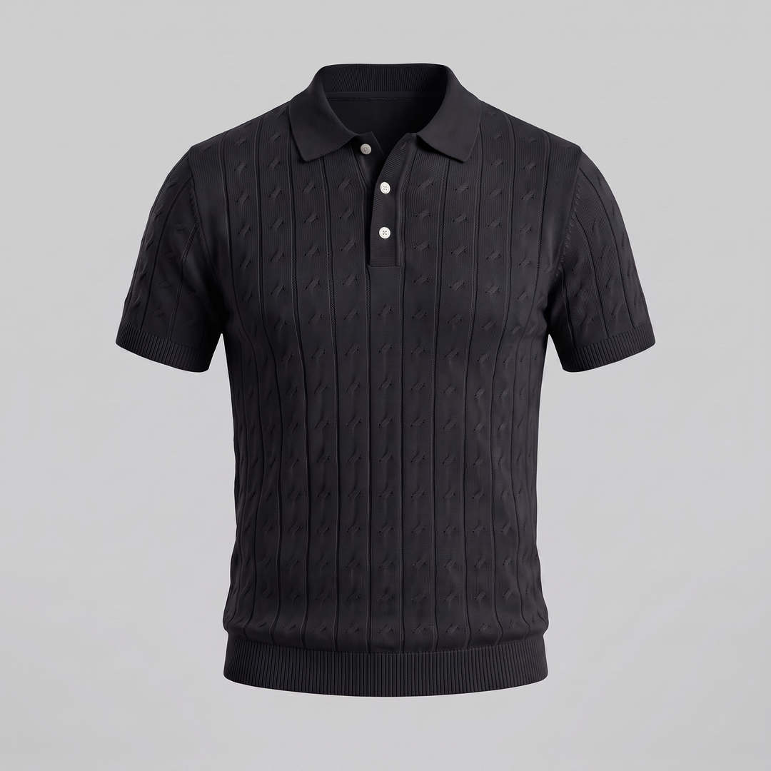 Poloshirt Heren Textured Knit Casual Zomer