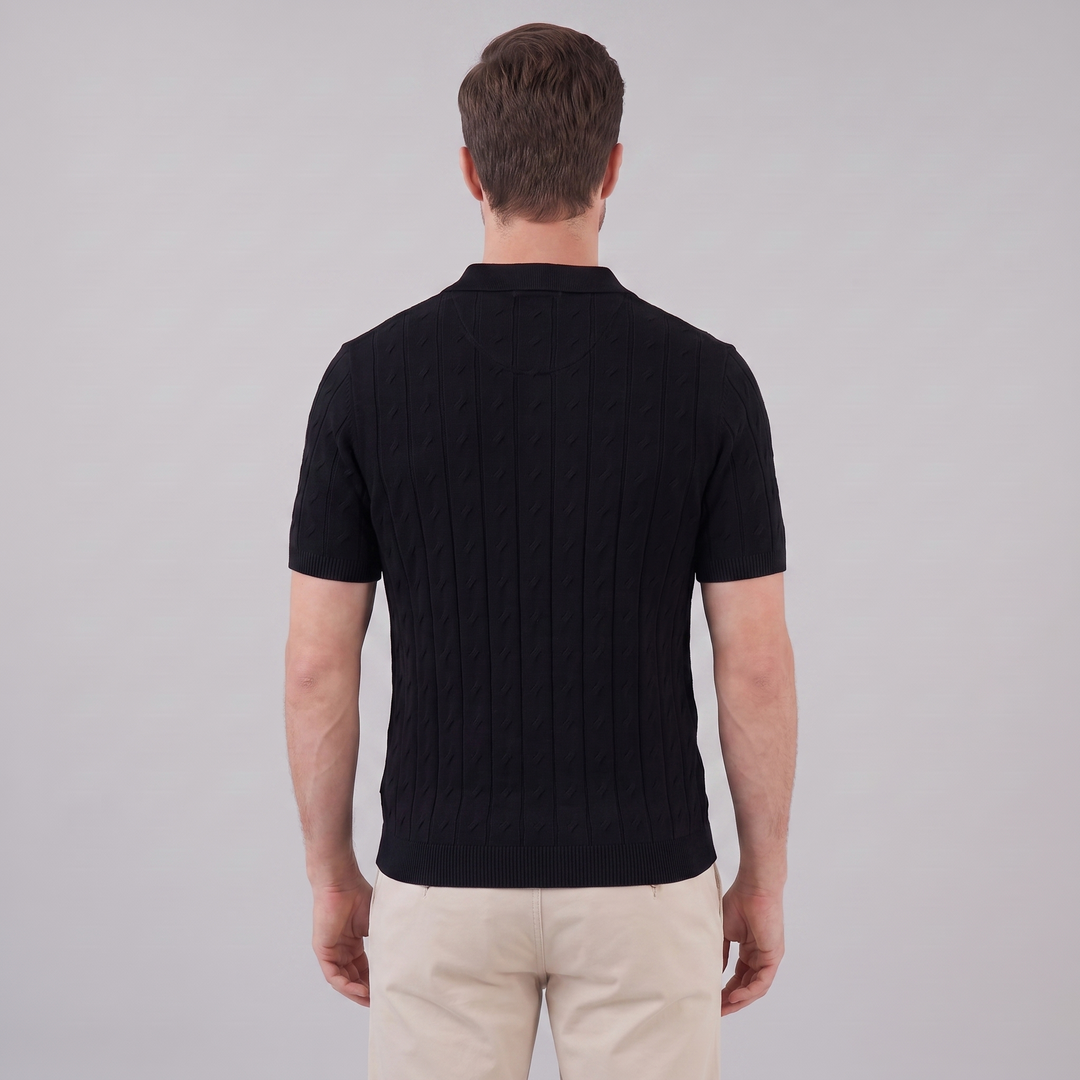 Poloshirt Heren Textured Knit Casual Zomer