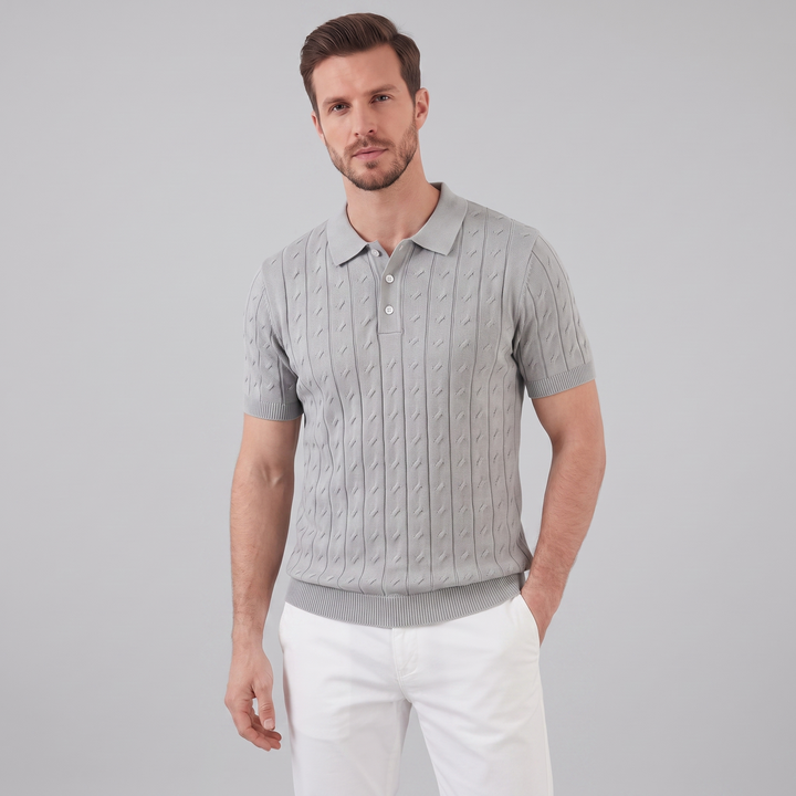 Poloshirt Heren Textured Knit Casual Zomer